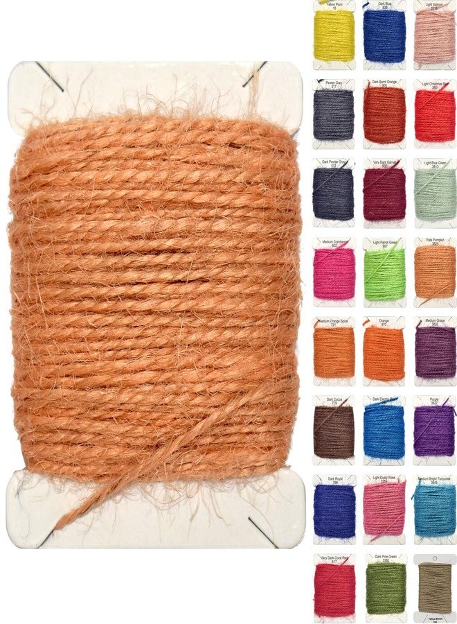 QCZKB Jute Twine 15m Long Twine String for Crafts Gift Wrapping Packing Gardening Crochet Knitting Macrame Decor (Pale Pumpkin) - Image 1