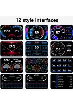 Excefore OBD2 Digital Speedometer, Universal Head Up Display (HUD), with Digital Multi Function and Multi Alarm Setting HD Display, with Speed, Tachometer, Troubleshooting, for Most Vehicles After 2008  - Image 3