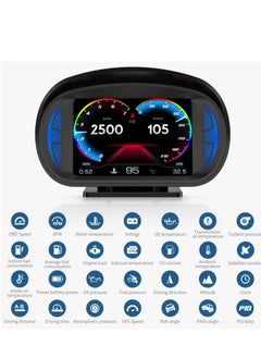 Excefore OBD2 Digital Speedometer, Universal Head Up Display (HUD), with Digital Multi Function and Multi Alarm Setting HD Display, with Speed, Tachometer, Troubleshooting, for Most Vehicles After 2008  - Image 2
