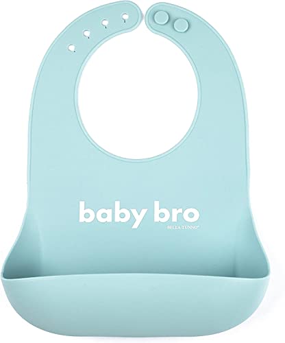 Bella Tunno Wonder Bib - Adjustable Silicone Baby Bibs for Boys, Durable and Waterproof BPA Free Silicone, Baby Bro (WB223) - Image 1