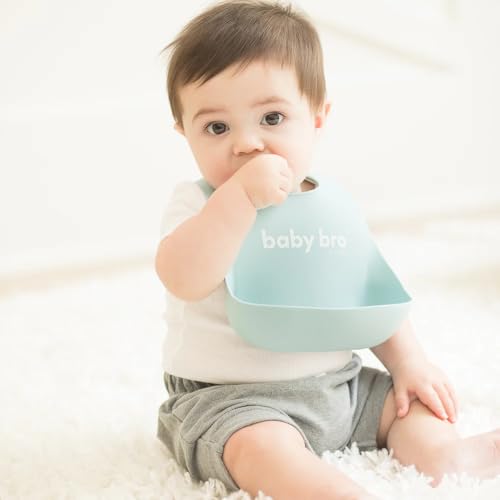 Bella Tunno Wonder Bib - Adjustable Silicone Baby Bibs for Boys, Durable and Waterproof BPA Free Silicone, Baby Bro (WB223) - Image 2