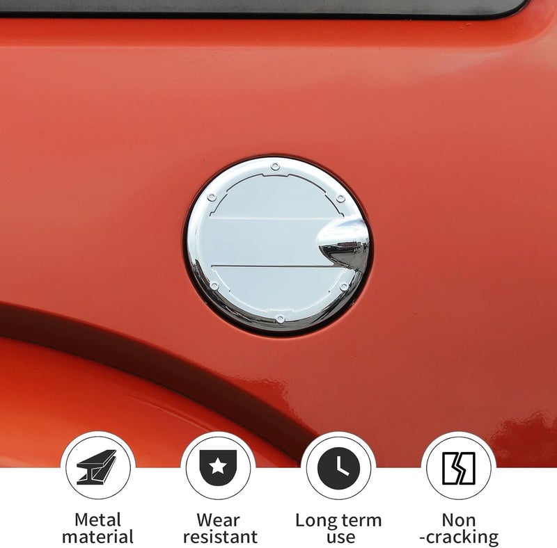Jimen Gas Cap Cover Non-Locking Fuel Tank Door for 2007-2012 Dodge Nitro (Chrome) Shop & home all-space compatible - Image 3