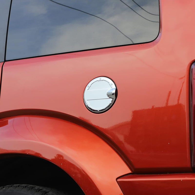 Jimen Gas Cap Cover Non-Locking Fuel Tank Door for 2007-2012 Dodge Nitro (Chrome) Shop & home all-space compatible - Image 1