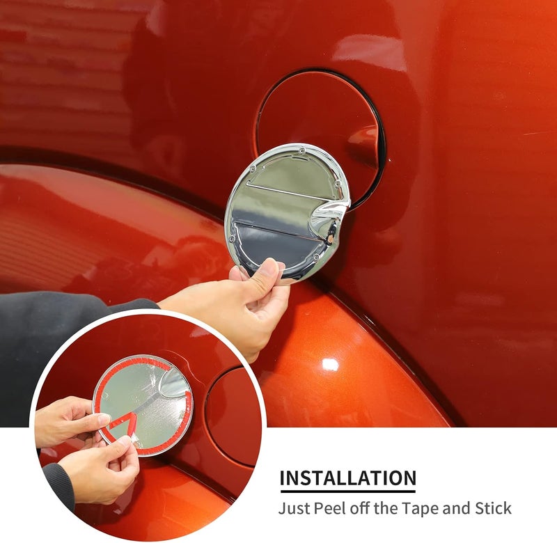 Jimen Gas Cap Cover Non-Locking Fuel Tank Door for 2007-2012 Dodge Nitro (Chrome) Shop & home all-space compatible - Image 4