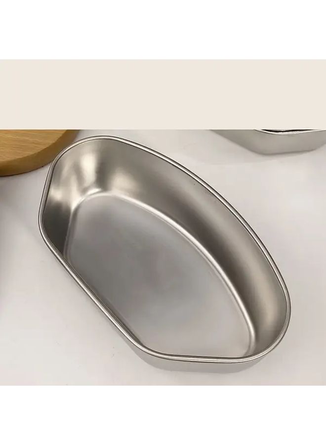 3Pcs Stainless Steel Steamer Box Set With Lids For Rice Vegetables Seafood - Image 3