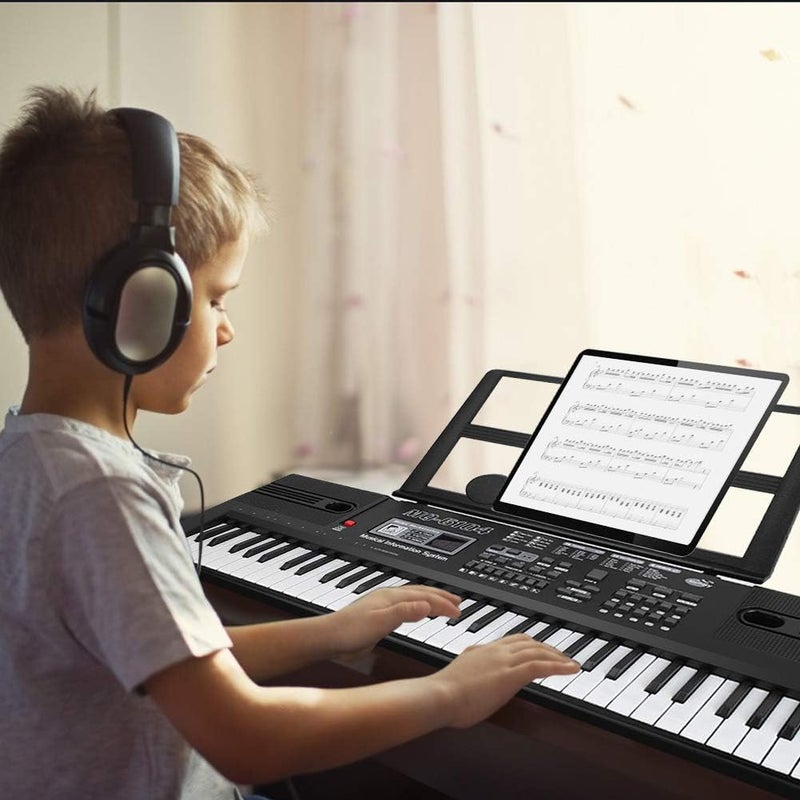 woobles Digital Keyboard, 61 Keys Electronic Music Organ Portable Full-Size Touch Piano Keyboard with Microphone for Beginners Kids Children Birthday Gift - Image 2