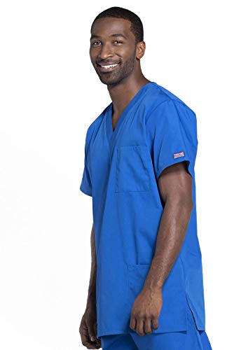 Cherokee Originals Unisex V-Neck Scrubs Shirt, Royal, X-Large - Image 4
