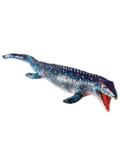 18 Inch Blue Plush Mosasaur, Realistic Deep Sea Monster Plastic Hand Painted Ocean Animal Model Doll, Perfect For Birthday Gifts, Party Favors, Kids Toys