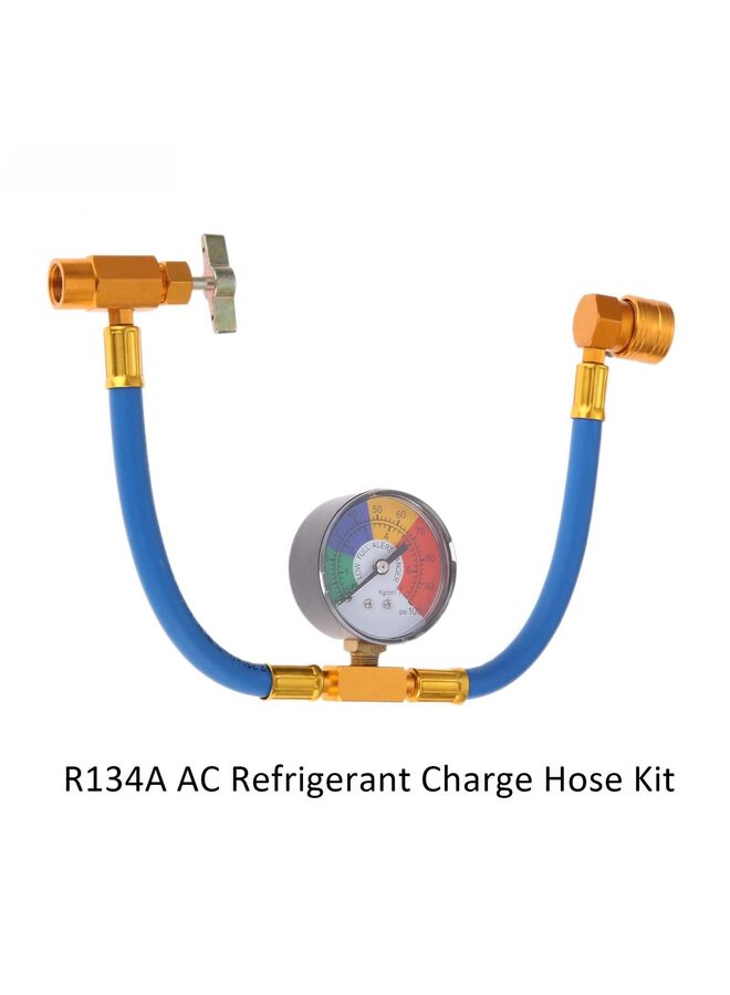 Generic R134A Refrigerant Charge Hose Kit, 1/2’’ Self-Sealing Valve Can, and Recharge Hose with Pressure Gauge, Fits for Car AC Air Conditioning Refrigerant - Image 4