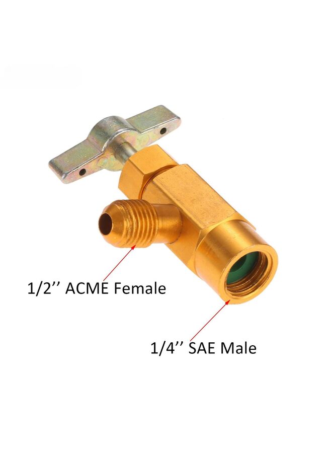 Generic R134A Refrigerant Charge Hose Kit, 1/2’’ Self-Sealing Valve Can, and Recharge Hose with Pressure Gauge, Fits for Car AC Air Conditioning Refrigerant - Image 3