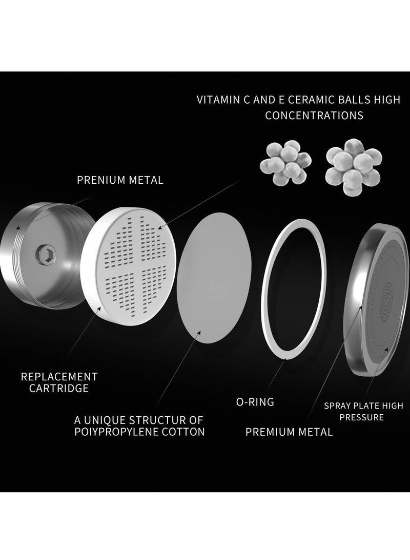 Arabest فلتر دش 15 درجة من المياه العسيرة فلتر رأس دش لإزالة الشوائب - Image 3