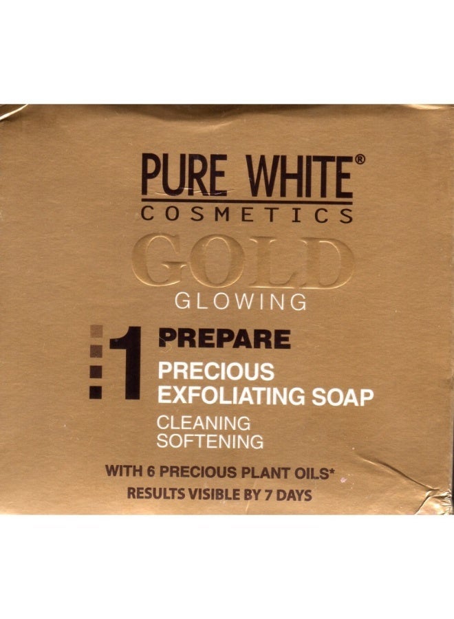 بيور وايت كوزماتيكس صابون جولد جلووينج لتفتيح البشرة 150جرام - Image 1