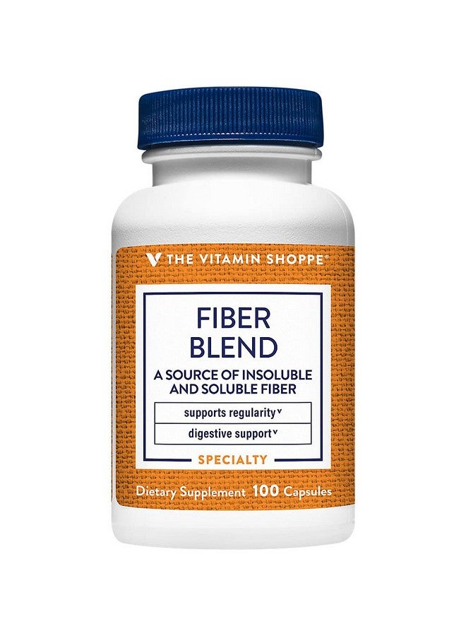 The Vitamin Shoppe Fiber Blend, A Natural Source of Insoluble and Soluble Fiber, Supports Digestive Health & Regularity (100 Capsules) - Image 2