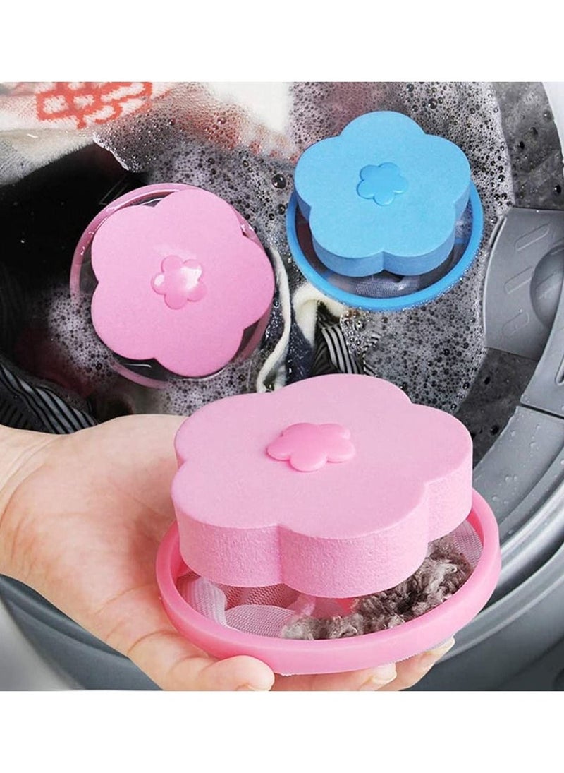 4 Pcs Home Floating Lint Hair Catcher Mesh Pouch Washing Machine Laundry Filter Bag  - Image 2