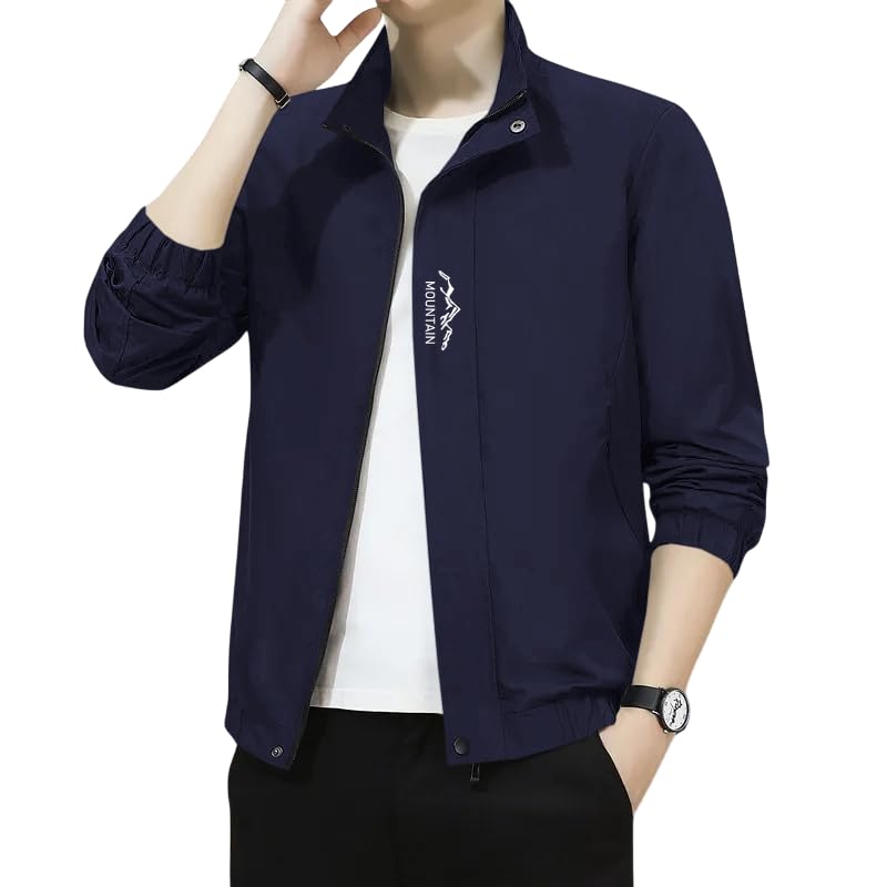 Celary Men's Lightweight Casual Zip-Up Bomber Jacket - Stylish Slim Fit Outerwear - Image 1