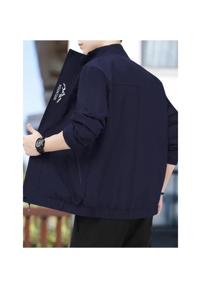 Celary Men's Lightweight Casual Zip-Up Bomber Jacket - Stylish Slim Fit Outerwear - Image 3