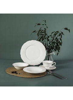 DANUBE HOME Eterna 20-Piece Fine Bone China Dinner Set – Elegant Dining Set for 4, Durable & Stylish, Perfect for Special Occasions, Dishwasher Safe, Microwave Safe, Elegant Tableware 