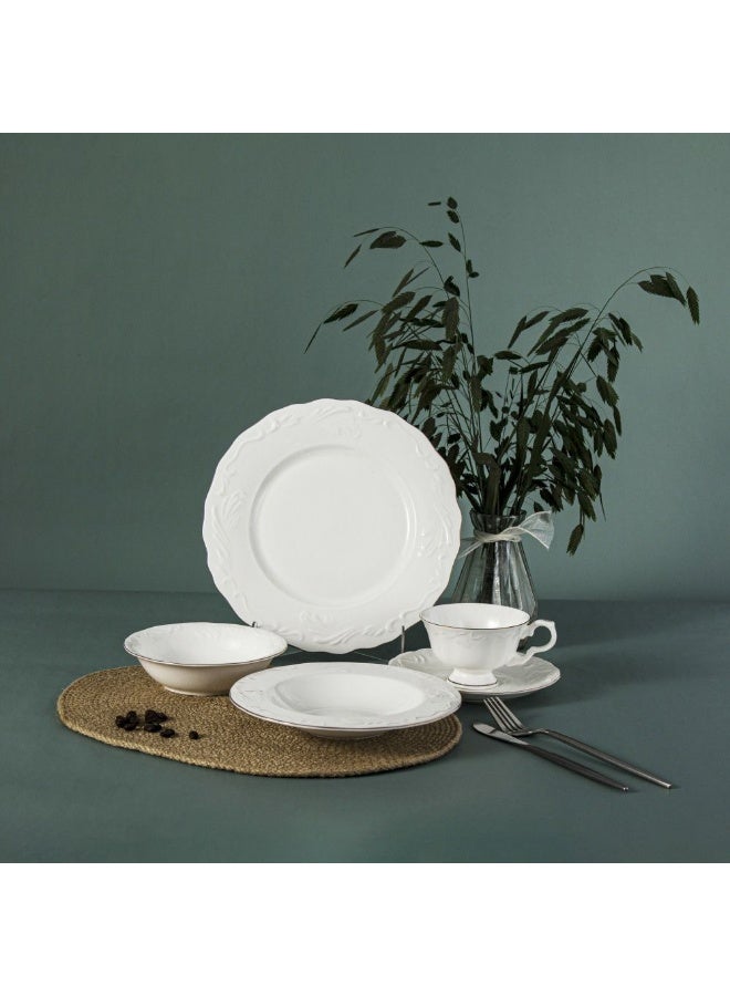 DANUBE HOME Eterna 20-Piece Fine Bone China Dinner Set – Elegant Dining Set for 4, Durable & Stylish, Perfect for Special Occasions, Dishwasher Safe, Microwave Safe, Elegant Tableware 