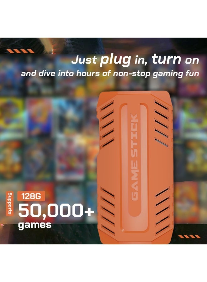 Retro Game Stick with 128GB 50000+ Games, 40+ Simulators,Wireless Control ,TV Handheld Video Game Console, Gift for kids - Image 3