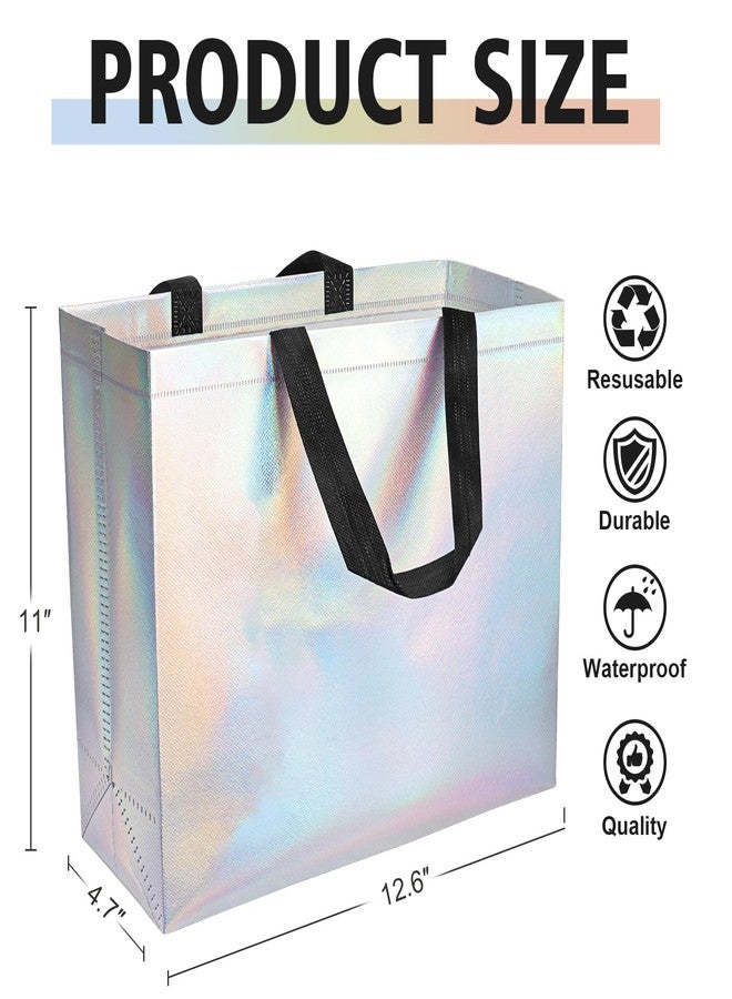 Hugro Tarfive 【18-Pack Shiny Color】 Reusable Gift Bags with Handles, Bulk Goodie Bags for Easter, Baby Shower,Kids Birthday, Party Favors, Wedding, Holiday Goodie | 12.6x4.7x11 Inches | 18 Premium Shiny Color Bag | Eco-Friendly - Image 2