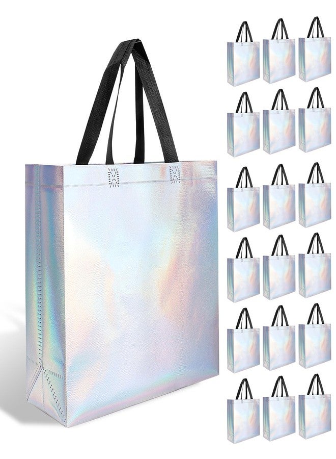 Hugro Tarfive 【18-Pack Shiny Color】 Reusable Gift Bags with Handles, Bulk Goodie Bags for Easter, Baby Shower,Kids Birthday, Party Favors, Wedding, Holiday Goodie | 12.6x4.7x11 Inches | 18 Premium Shiny Color Bag | Eco-Friendly - Image 1