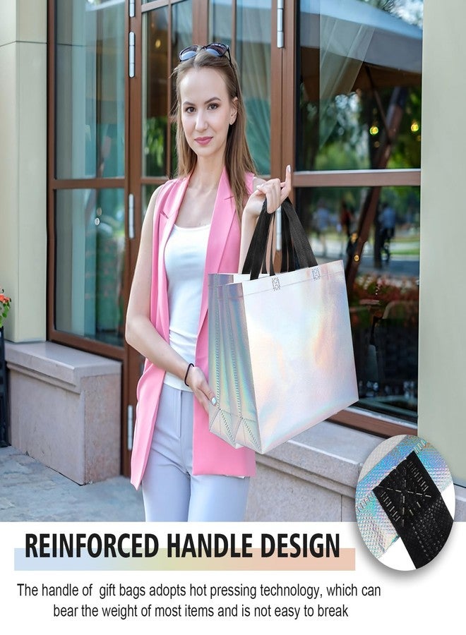 Hugro Tarfive 【18-Pack Shiny Color】 Reusable Gift Bags with Handles, Bulk Goodie Bags for Easter, Baby Shower,Kids Birthday, Party Favors, Wedding, Holiday Goodie | 12.6x4.7x11 Inches | 18 Premium Shiny Color Bag | Eco-Friendly - Image 4