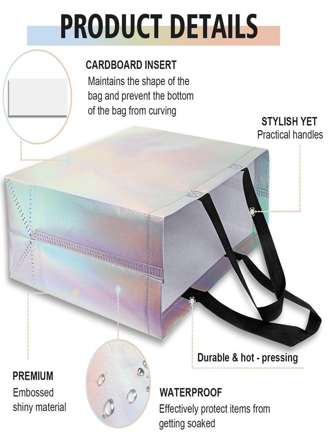 Hugro Tarfive 【18-Pack Shiny Color】 Reusable Gift Bags with Handles, Bulk Goodie Bags for Easter, Baby Shower,Kids Birthday, Party Favors, Wedding, Holiday Goodie | 12.6x4.7x11 Inches | 18 Premium Shiny Color Bag | Eco-Friendly - Image 3