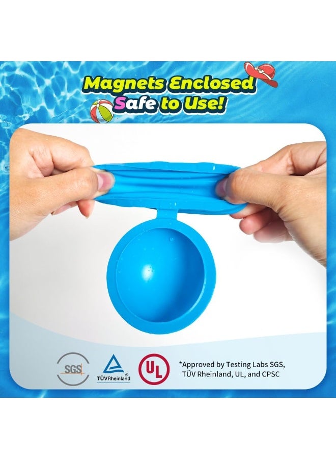 BRIXSPARK 6 Pcs Reusable Water Balloons, Pool Beach Water Toys for Boys and Girls, Summer Toys for Kids Ages 3-12, Magnetic Water Ball for Outdoor Activities - Image 4
