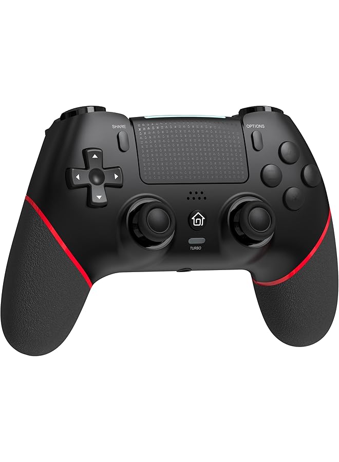 Wireless Controller With Hall Joystick For Ps4 Pro Slim Wireless Controller With Built In Speakers/Precise Joysticks/Turbo/Advanced Buttons Programming And 1000Mah Rechargeable Battery (Black Red) - Image 1