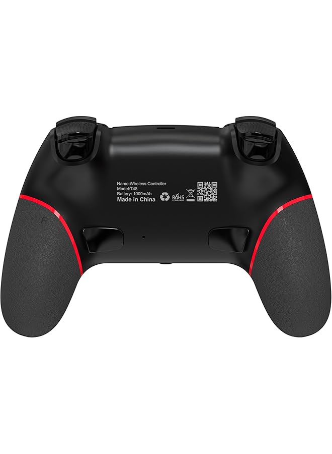 Wireless Controller With Hall Joystick For Ps4 Pro Slim Wireless Controller With Built In Speakers/Precise Joysticks/Turbo/Advanced Buttons Programming And 1000Mah Rechargeable Battery (Black Red) - Image 4