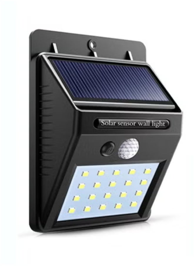 JAJEEK 1-Piece 20 LED Solar PIR Motion Sensor Outdoor Night Wall Lamp – Waterproof, Energy-Efficient, Motion-Activated Lighting for Garden, Yard, Patio, Entrance, and Wall – Durable, Weatherproof, Solar-Powered Security Light for Outdoor Spaces in UAE  - Image 1