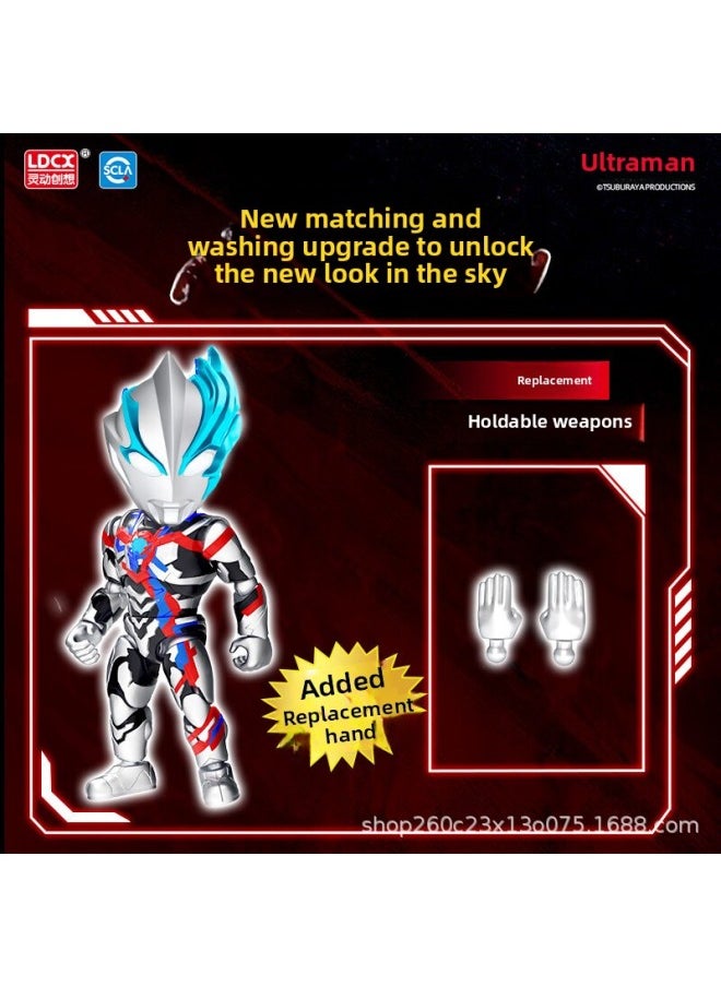 Generic - Smart. Creative Altman Children's Version Toy Figure Q Version Hero Pass Hand Joint Movable Second Bomb-color:Q Version Of Heroes-Ultraman Brightze - Image 1