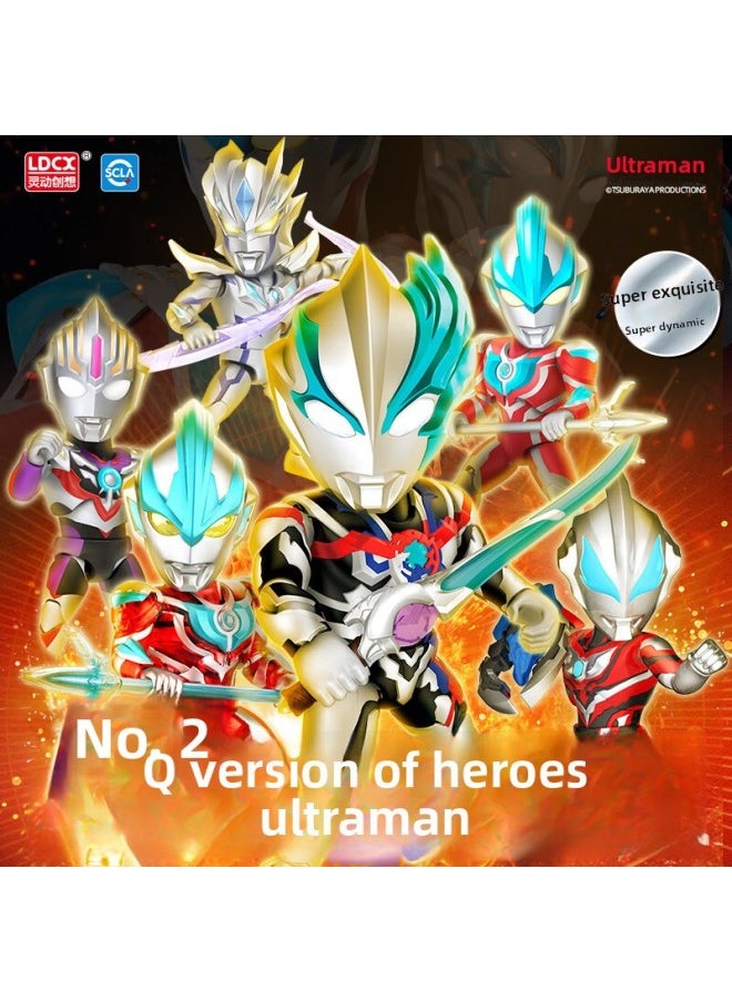 Generic - Smart. Creative Altman Children's Version Toy Figure Q Version Hero Pass Hand Joint Movable Second Bomb-color:Q Version Of Heroes-Ultraman Brightze - Image 1