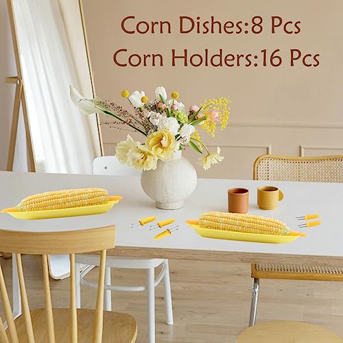 PEOUWNES Corn Dishes and Holders - 16 Pack Holders, 8 Pack Dishes - Stainless Steel, Perfect for Corn on the Cob - Image 5