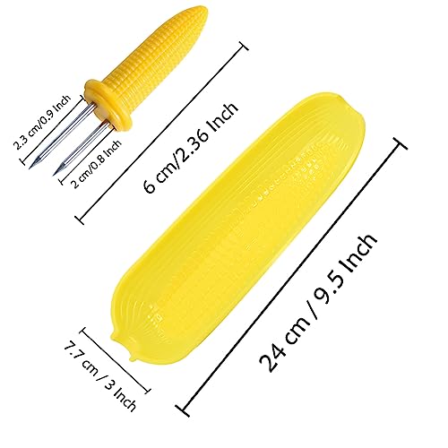 PEOUWNES Corn Dishes and Holders - 16 Pack Holders, 8 Pack Dishes - Stainless Steel, Perfect for Corn on the Cob - Image 4