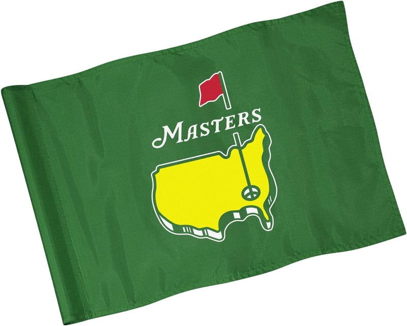COGOLFING Golf Flag with Tube, Double-Side Printed Augusta National Flag, 420D Nylon Golf Pin Flags, Putting Green Flags for Golf Course Driving Range Collection, 14" H x 20" L, Green - Image 1