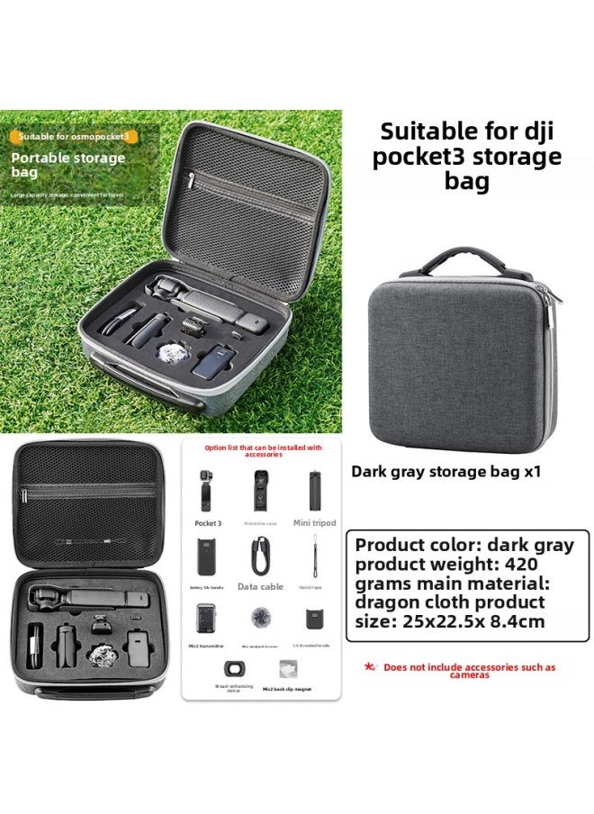 Generic For DJI Pocket 3 Yuntai Osmo Pocket 3 Eyes Accessories Desktop Foot Tempered Film Accessories-Color:Pocket 3 Large Cosmetics Bag  - Image 1