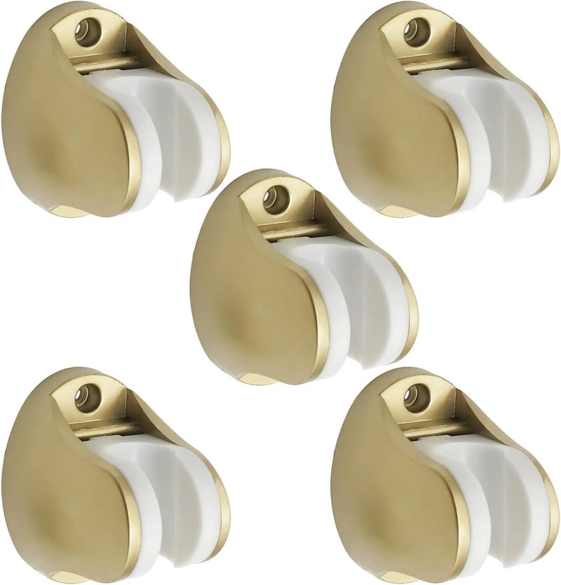 5 Pcs Shower Head Holder, Gold Wall Mount Abs, Features Yuan Bao Base, Angle Adjustable, 2.2 In / 5.5 Cm Hole Spacing - Image 1