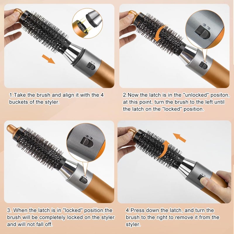 تشان تشنج ملحق فرشاة تكثيف مستديرة صغيرة 20 مم من لجهاز تصفيف الشعر Dyson Airwrap HS01/HS05 - Image 1