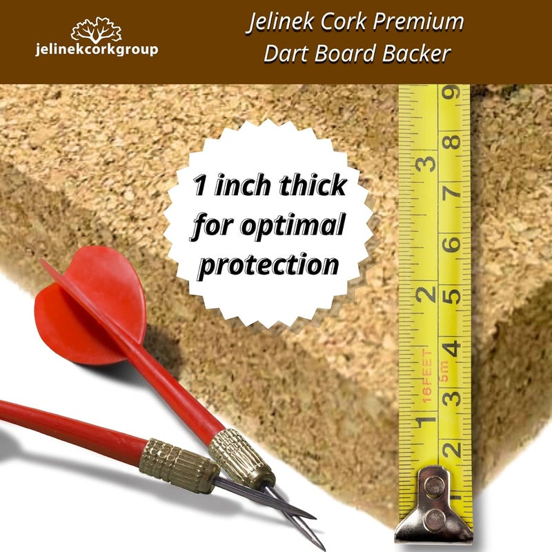 Jelinek Cork Group Jelinek Cork Dart Board Backer Wall Cover 36 x 24 x 1 inches - Image 3
