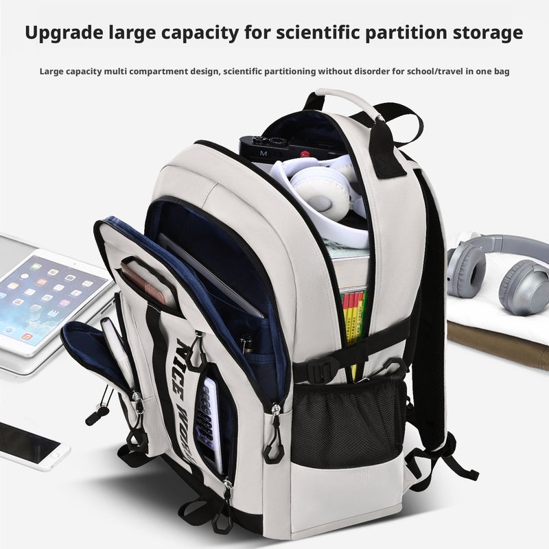 Sesame Baby Backpack for Students, Lightweight Casual Laptop Backpack with Large Capacity Multiple Compartments - Image 3