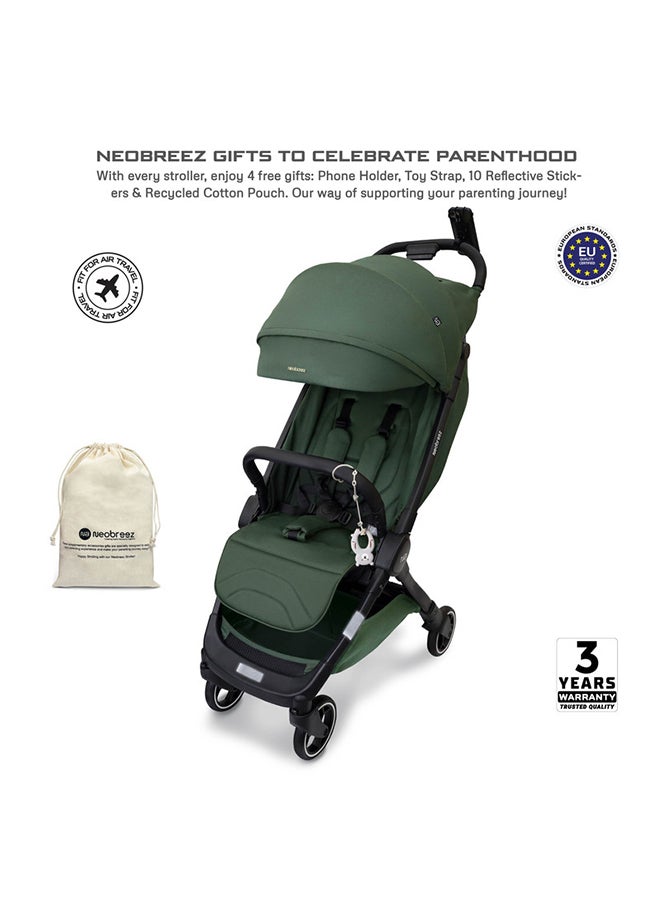 neobreez DECA Compact Ultra-Lightweight Cabin Size Approved Baby/Toddler/Kids Stroller, Quick Fold Open Pushchair, Waterproof UPF 50+ Canopy, Gift Bag, Phone Holder And Toy Strap, 0-4yrs, 22kg, 3yrs Warranty  - Image 3