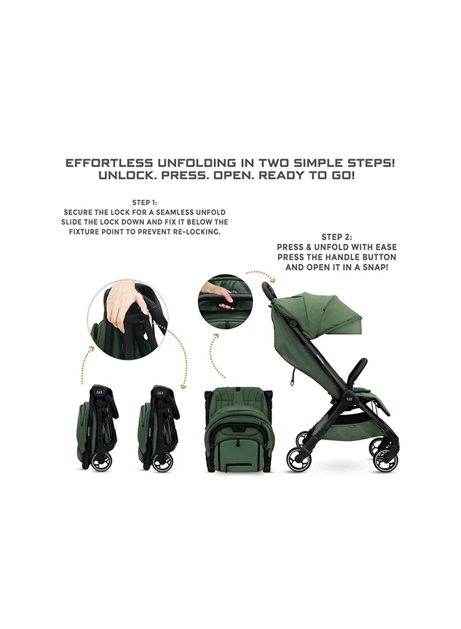 neobreez DECA Ultra-Lightweight Cabin Size Approved Compact Travel Stroller,  Foldable Toddler Kids Baby Trolley, Quick Fold Open Pushchair, Waterproof UPF 50+ Canopy, 0-4yrs,  22kg,  3yrs Warranty