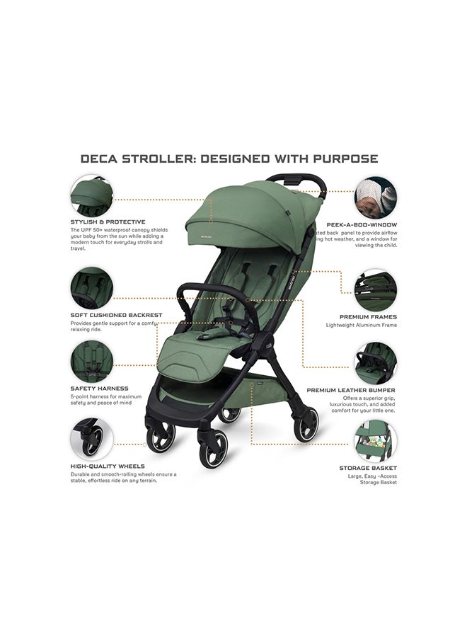 نيوبريز عربة أطفال للسفر خفيفة الوزن من دي سي إيه، معتمدة لحجم المقصورة، قابلة للطي، عربة أطفال سريعة الفتح، مظلة مقاومة للماء بعامل حماية +، ضمان  سنوات - Image 5