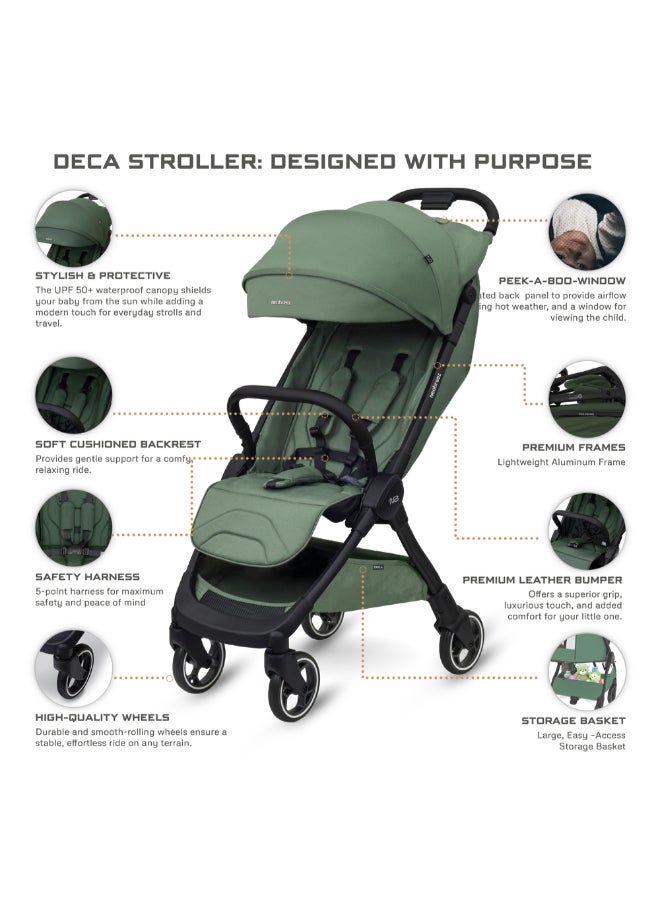 neobreez DECA Ultra-Lightweight Cabin Size Approved Compact Travel Stroller,  Foldable Toddler Kids Baby Trolley, Quick Fold Open Pushchair, Waterproof UPF 50+ Canopy, 0-4yrs,  22kg,  3yrs Warranty - Image 5