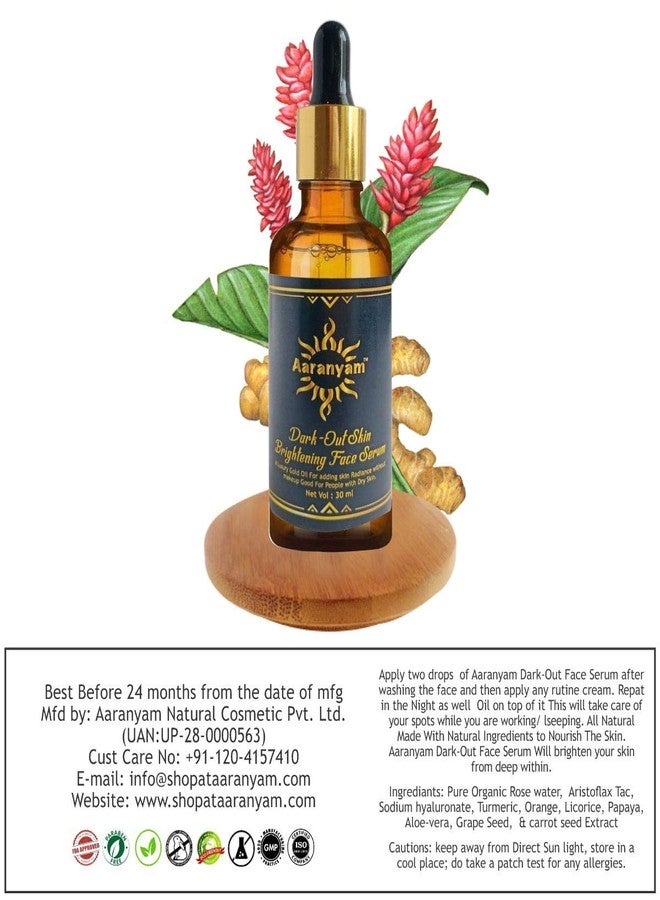 Aaranyam Dark-Out Skin Brightening Face Serum-Men-Women-30ml - Image 3