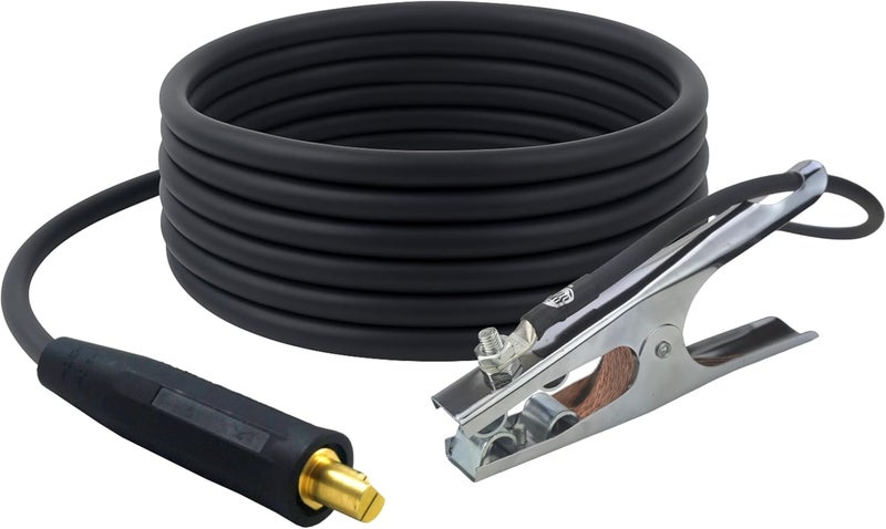 Sa - 200 Amp Welding Ground Clamp Lead Assembly - LC40 Connector - #2 AWG 100% Copper Cable (15 FEET) - Image 1