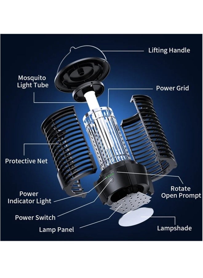 Generic - Camping Electric Mosquito Killer with Light, Waterproof Insect Fly Bug Zapper Lamp, Detachable for Easy Cleaning, Ideal for Home, Patio, Kitchen, Backyard, Outdoor Use - Image 1