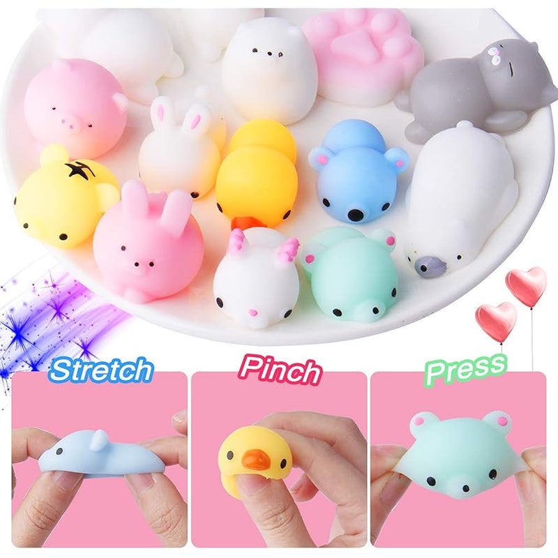 Outee 16 Pcs Cream Scented Squishies Slow Rising Kawaii Toy Mini Soft Animal Squishies Stress Relief, Random Color - Image 2