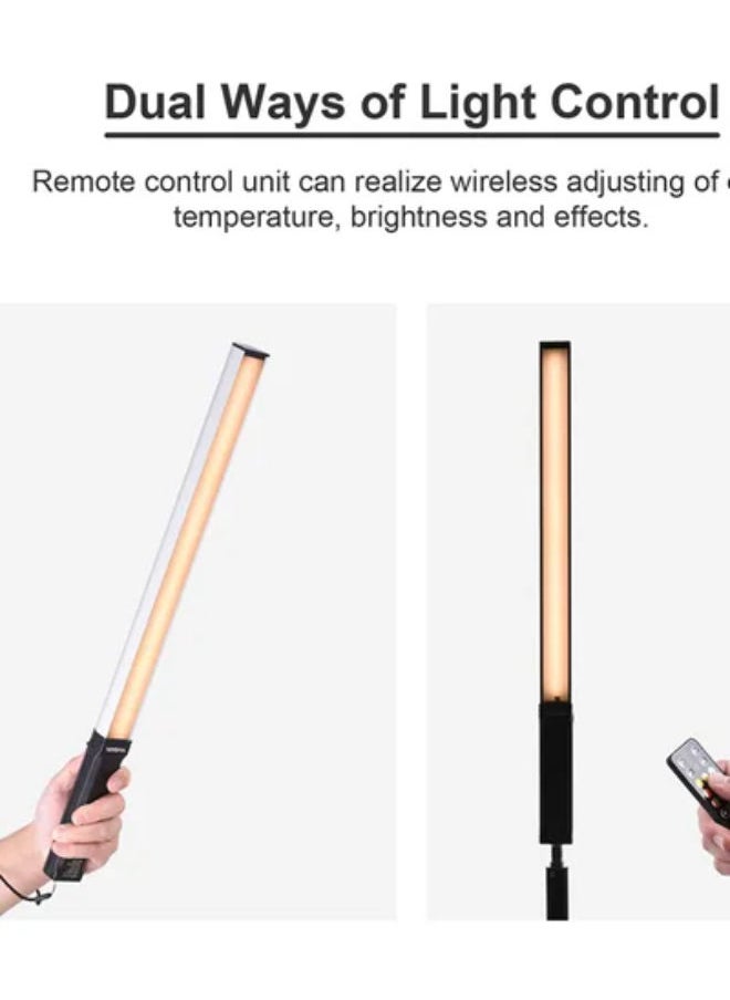 SHOPI Photography Lamp Portable RGB Handheld LED Video Light Wand 10W 9 Colors 7 Light Effects Universal with Remote Control  - Image 4